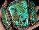 Huge! Old Pawn Vintage Navajo Natural Turquoise Sterling Silver Cuff Bracelet