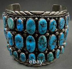 HUGE Vintage Navajo Sterling Silver Turquoise Cuff Bracelet FINAL PRICE DROP