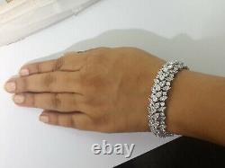 Handmade Cluster Bracelet for Women 925 Sterling silver cz high jewelry estate