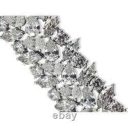 Handmade Cluster Bracelet for Women 925 Sterling silver cz high jewelry estate