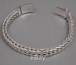 Heavy Braided Handmade Tribal 925 Sterling Silver Mens Bracelet 8 8.5 9 10