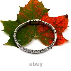 Heavy Handmade 8 mm SNAKE Chain Bracelet in Solid 925 Sterling Silver