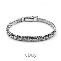 Heavy Handmade 8 mm SNAKE Chain Bracelet in Solid 925 Sterling Silver