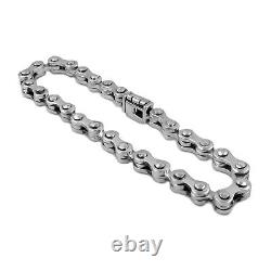 Heavy Motorbike Cycle Chain Hallmarked 925 Sterling Silver Bracelet