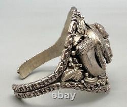 Hefty Bear Themed Sterling Silver Bracelet