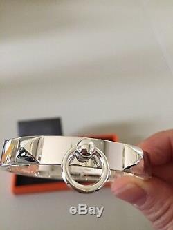 Hermes New Collier De Chien CDC Silver Bracelet
