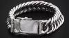 Hoop Link Bracelet By Silverwow Heavy 925 Sterling Silver Mens Wristwear