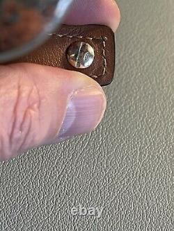 IPPOLITA Sterling Silver OVERSIZED Hammered Hook Leather Buckle Bracelet