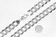Italy 925 Solid Sterling Silver Diamond-cut Curb Chain Necklace Or Bracelet