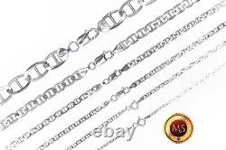 ITALY 925 SOLID Sterling Silver MARINER Chain Necklace or Bracelet 7 36