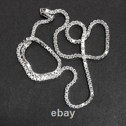 ITALY 925 Sterling Silver BOX Chain Necklace/Bracelet- 0.7mm4.5mm- 830