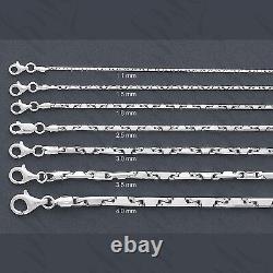 ITALY 925 Sterling Silver Heshe Chain Necklace/Heshe Chain Bracelet-730