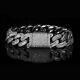 Ice Out 14mm Lab Created Miami Cuban Link Men Bracelet 925 Sterling Silver 7.5