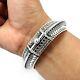 Indian Artisan Handmade Jewelry Solid 925 Sterling Oxidized Silver Ethnic Bangle