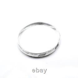 Indian Style Real Sterling Silver Men's Bangle pure silver Bracelet