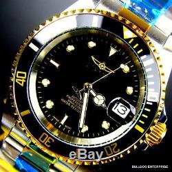Invicta Pro Diver Silver Gold 2 Tone Black Coin Bezel NH35A Automatic Watch New