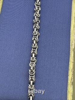 Italian Vintage Sterling Silver Bracelet 925 Chain Estate Heavy 8 21 Grams #6