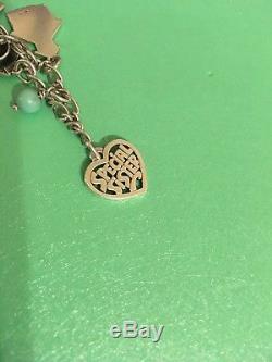 James Avery Sterling Silver Charm Bracelet with 8 charms