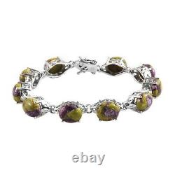 Jewelry Gifts for Women 925 Sterling Silver Bracelet Stichtite Size 7.5 Ct 46