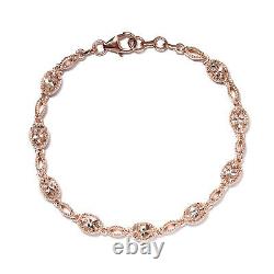 Jewelry Gifts for Women 925 Sterling Silver Morganite Bracelet Size 7.25 Ct 3.7