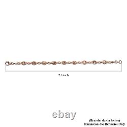 Jewelry Gifts for Women 925 Sterling Silver Morganite Bracelet Size 7.25 Ct 3.7