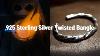Jewelry Making Twisted Bangle Bracelet For Couples 925 Sterling Silver