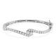 Jewelry For Women 925 Silver Cuff Bangle Bracelet Moissanite