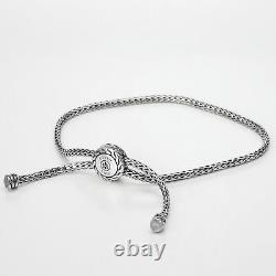 John Hardy 10.5 Sterling SIlver 925 Women's Pull Through Bracelet BB900481XM-L
