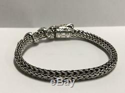 John Hardy 18k Yellow Gold/Sterling Silver Byzantine Cable Naga Dragon Bracelet