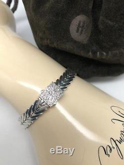 John Hardy. 925 Sterling Silver Modern Chain DIAMOND Clasp Bracelet $995.00 6