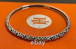 John Hardy Jaisalmer Bangle Bracelet 18K Gold & Sterling Silver Size M