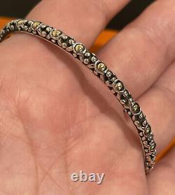 John Hardy Jaisalmer Bangle Bracelet 18K Gold & Sterling Silver Size M
