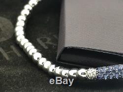 John Hardy Medium Sterling Silver Blue Sapphire Beaded Bead Bracelet