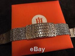 John Hardy Mens Bracelet Handcrafted. 925 Sterling Silver Dot Collection Sm-md