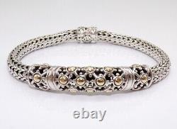 John Hardy Sterling Silver & 18K Yellow Gold Jaisalmer Wheat Dot Bracelet LME2