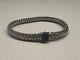 John Hardy Sterling Silver, Pavé, 7.5mm, Hand Woven Chain. 7 Inches Length