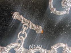 Judith Ripka 92 5 Sterling Silver And Citrine Charm Bracelet. 52 G