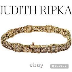Judith Ripka Sterling Silver Bracelet With Cz's 8long
