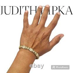 Judith Ripka Sterling Silver Bracelet With Cz's 8long
