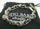King Baby Day Of Dead Integrated Skull Bracelet Solid 925 Sterling Silver $1310+