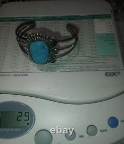 Kay Johnson Sterling Silver Turquoise 6.5 Cuff Bracelet 29g