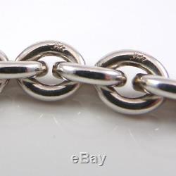 Kieselstein Cord Sterling Silver Rolo Chain Link Charm Heavy Bracelet 6.5 LDE4