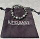 King Baby Studio Bracelet 8mm Labradorite With 925 Sterling Silver Hammered Beads