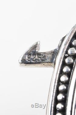Konstantino Sterling Silver Filigree Etched Wide Oval Link Bracelet