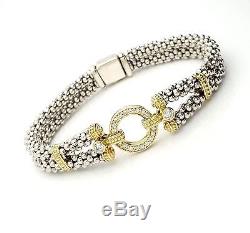 LAGOS Caviar Circle Game Bracelet Diamond Sterling Silver & 18K Yellow Gold
