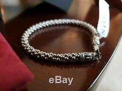 LAGOS Caviar Sterling Silver 4mm Rope Bracelet Spacers 7.25 NWT