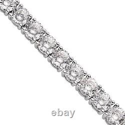 LUSTRO STELLA 925 Silver Rhodium Plated Tennis Bracelet Gift Size 7.25 Ct 32