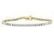 Ladiestwo Tone Gold Finish 1 Row Genuine Round Diamond Tennis Bracelet 0.25 Ct