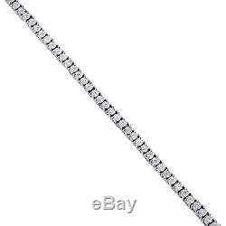 Ladies 1 Row Diamond Tennis Fanook Bracelet. 925 Sterling Silver 7 0.20 Ct