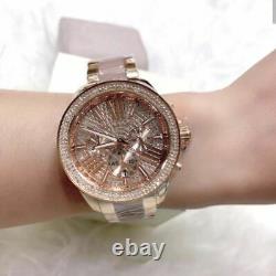 Ladies Michael Kors Watch Chronograph Rose Gold WREN MK6096